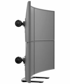 Atdec VFS-Q quad/triple/dual/single monitor desk mount – Freestanding base – Flat and Curved up to 32in – VESA 75×75, 100×100