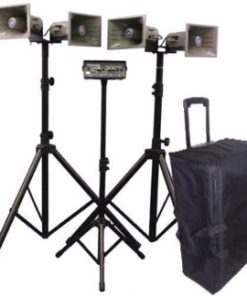 AmpliVox SW662 Deluxe Wireless Quad Horn Half-Mile Hailer Kit