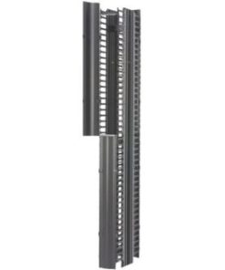 B-Line SB86086D084FB RCM+ Vertical Cable Manager, Dual Sided High Density, 6″W X 84″H, Flat Black