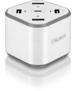 Aluratek AUCSQCF USB Charging Station with Type-C & QuickCharge 3.0
