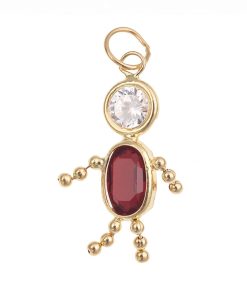 10k Gold Birthstone Babies Boy Charm