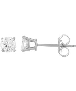 14k White Gold 1/2-ct. T.W. Round-Cut Diamond Solitaire Earrings