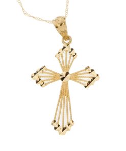 10k Gold Openwork Cross Pendant
