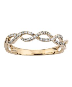 1/8 Carat T.W. Diamond 10k Gold Infinity Ring