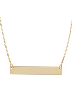 14k Gold Bar Necklace