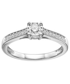 10k White Gold 1/4 Carat T.W. Diamond Engagement Ring