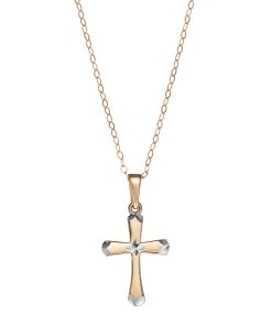 10k Gold Cross Pendant Necklace