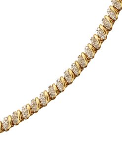 18k Gold-Over-Sterling Silver 1/2-ct. T.W. Diamond Bracelet