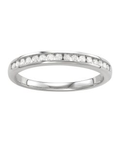 10k White Gold 1/4 Carat T.W. Diamond Channel Set Wedding Ring