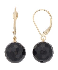 14k Gold Agate Drop Earrings