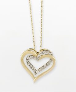 10k Gold 1/4-ct. T.W. Diamond Double-Heart Pendant