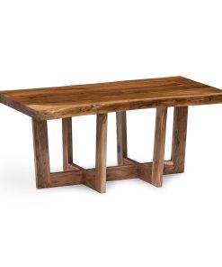 Alaterre Furniture Berkshire Live Edge Criss-Cross Coffee Table