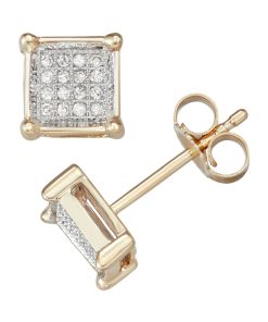 10k Gold 1/10 Carat T.W. Diamond Stud Earrings