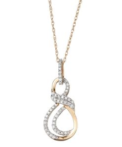 10k Gold 1/5 Carat T.W. Diamond Infinity Pendant