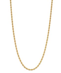 14k Gold Plated Rope Chain Necklace