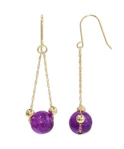 14K Gold Cultured Freshwater Pearl Dangle Earrings