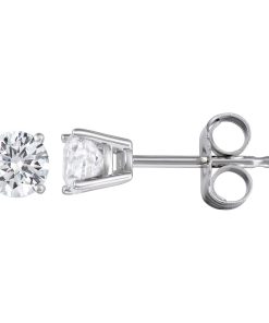 14k White Gold 1/3 Carat T.W. Diamond Solitaire Stud Earrings
