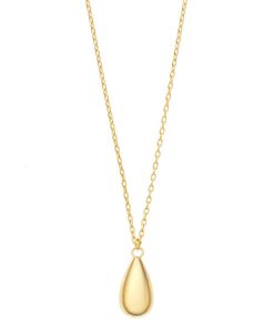 14k Gold Teardrop Pendant Necklace