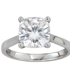 14K White Gold 3 1/3 Carat T.W. Lab-Created Moissanite Solitaire Ring