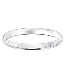10k Gold 2 mm Polished Dome Wedding Band