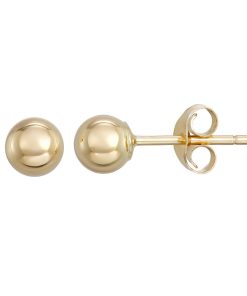 18k Gold 4 mm Ball Stud Earrings