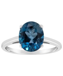 Alyson Layne Sterling Silver London Blue Topaz Ring