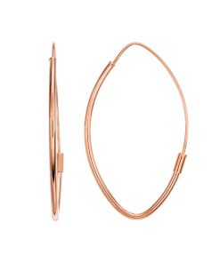 14k Gold Marquise Hoop Earrings