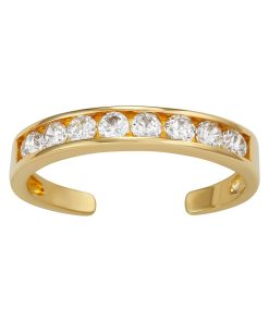 10k Cubic Zirconia Toe Ring