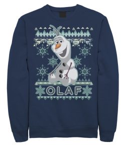 Men's Disney's Frozen Olaf Ugly Christmas Sweater Fleece