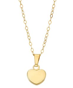 10k Gold Polished Heart Pendant