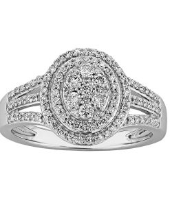 Always Yours Sterling Silver 1/2 Carat T.W. Diamond Engagement Ring