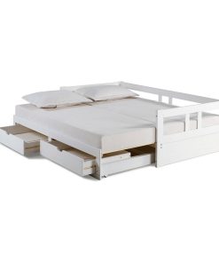 Alaterre Furniture Melody Twin to King Extendable Storage Day Bed