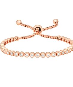 14k Rose Gold Over Sterling Silver Cubic Zirconia Accent Bracelet