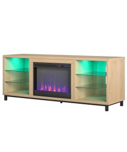 Ameriwood Home Lumina Deluxe Fireplace TV Stand