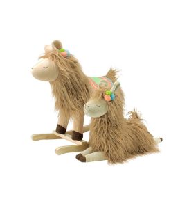 Animal Adventure Soft Landing Darling Duos 2 - Piece Plush & Joyride Character Rocker Bundle - Llama