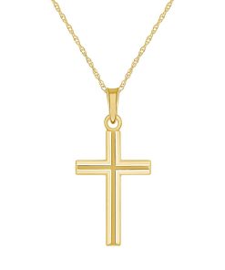 14k Gold Cross Pendant Necklace