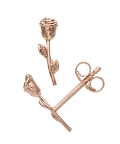 Au Naturale 14k Rose Gold Rosebud Earrings