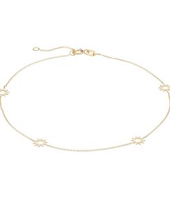 Au Naturale 14k Gold Adjustable Sun Station Anklet