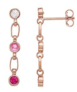 18k Rose Gold Over Silver Mother-of-Pearl Heart Adjustable Bracelet