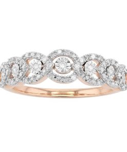 14k Gold Over Sterling Silver 1/5 Carat T.W. Diamond Band Ring