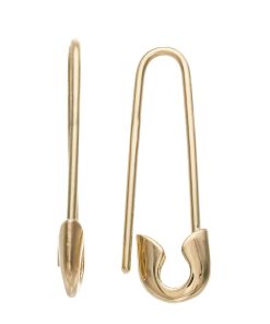14k Gold Safety Pin Earrings