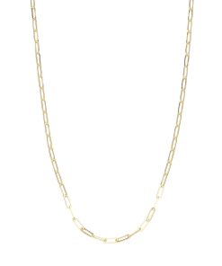 14k Gold Paperclip Necklace