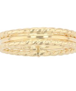 Au Naturale 14k Yellow Gold Twisted Triple Ring