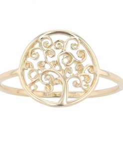 Au Naturale 14k Yellow Gold Tree of Life Ring