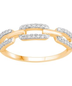 10k Gold 1/5 Carat T.W. Diamond Triple Paper Clip Ring