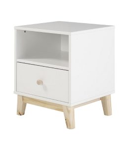 Alaterre Furniture MOD White 1-Drawer Nightstand