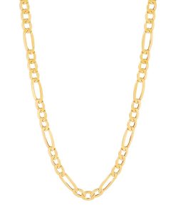 10k Gold Polished 4.4 mm Figaro Chain Necklace