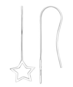 A&M Sterling Silver Star Wire Earrings