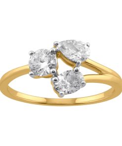 Arctic Clear 1.0 Carat T.W. Lab-Grown Diamond Three Stone Ring