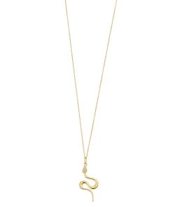 Au Naturale 10k Gold Snake Pendant Necklace